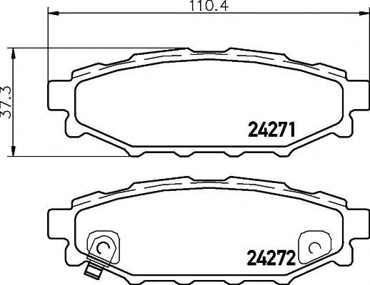 Гальмівні колодки дискові зад. Subaru Legacy IV 2,0/2,5 03-