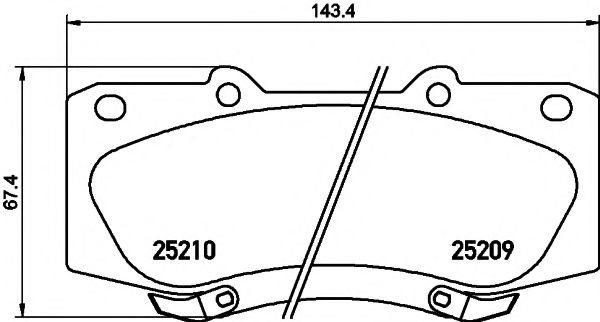 Гальмівні колодки пер.Toyota Hilux 2.5 D-4D 07-