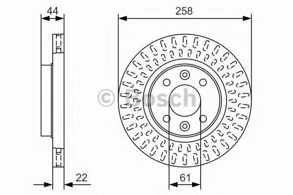 BOSCH - 0 986 479 A86 - Гальмівний диск перед. вент.Dacia Logan ll MCV , Sandero Renault Clio 12 - >