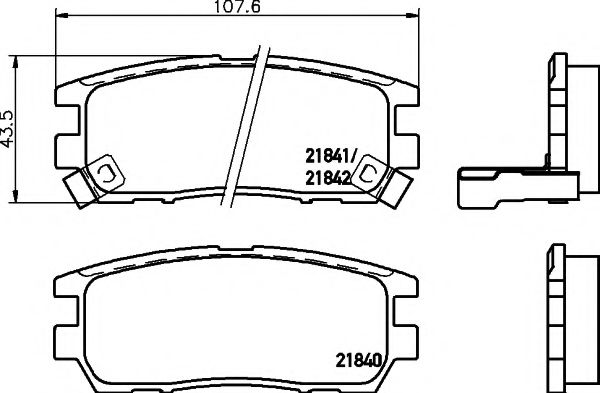 Гальмівні колодки диск.зад. Mitsubishi L400/Montero/Pajero/Shogun/Sigma/Space Gear 1.8-3.0 87-05