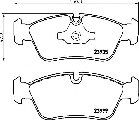 TEXTAR - 2393501 - Гальмівні колодки дискові перед. BMW 3 E90 08-