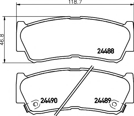 TEXTAR - 2448801 - Гальмівні колодки дискові зад. Hyundai Santa Fe II 06-