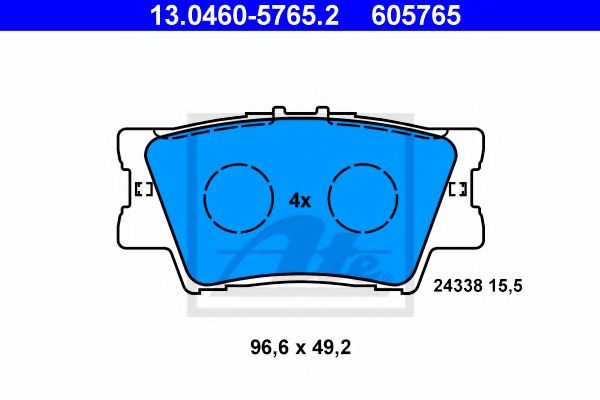 Гальмівні колодки дискові зад. Toyota Rav 4 III 2.0 VVT-i, 2.2 D-4D, 2.2 06-