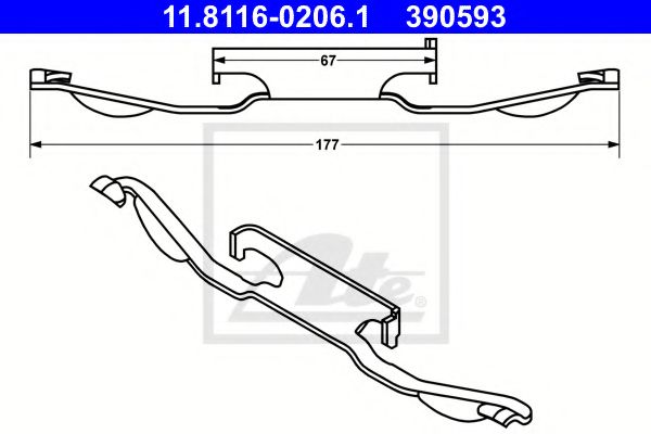 Пружина переднього суппорта BMW E87, E36, E46, E90 90-11