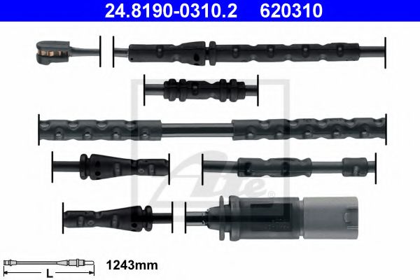 ATE - 24.8190-0310.2 - Датчик гальмівних колодок зад. BMW X3 xDrive 20d,xDrive 28i ,xDrive 35i 10-