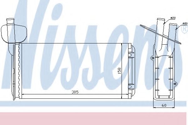 NISSENS - 73965 - Радiатор пiчки VW T4 1.8-2.8/D 90-