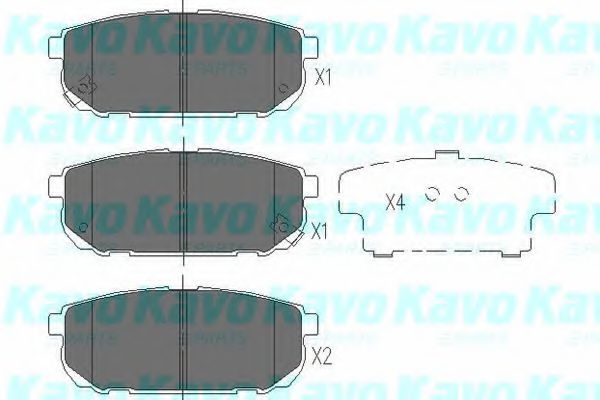 KAVO PARTS - KBP-4015 - Колодки тормозные задние Sorento 02-