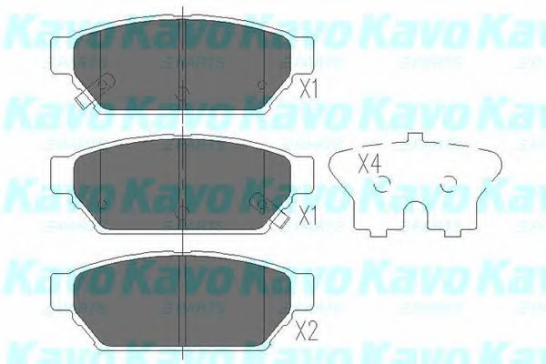 KAVO PARTS - KBP-5510 - Гальмівні колодки дисковi зад. Mitsubishi Carisma, Colt, Lancer 92-06 / Proto Persona 94-96