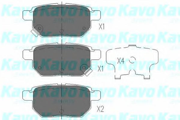 KAVO PARTS - KBP-9025 - Гальмівні колодки задні Toyota Corolla/Auris/Yaris 1.0i-2.2D 01.07-