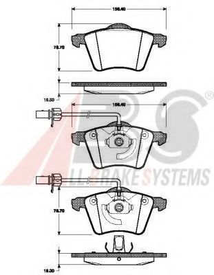 Гальмівні колодки дискові перед. Ford Galaxy/Seat Alhambra/VW Sharan, (1.8-2.8),  95-10