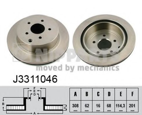 NIPPARTS - J3311046 - Диск гальмівний