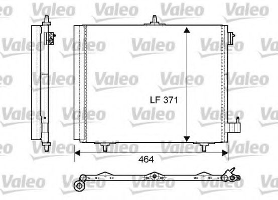 VALEO - 814095 - Радіатор кондиціонера Citroen C2, C3 , C4 Cactus; Opel Crossland X 1.0-1.6D 02.02-