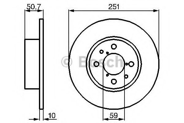 BOSCH - 0 986 478 238 - Диск гальмівний