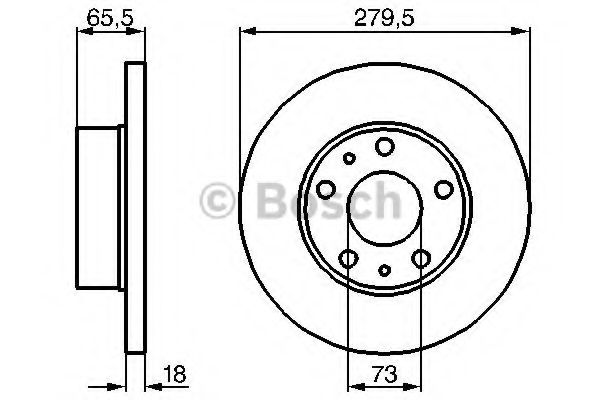 BOSCH - 0 986 478 843 - Диск гальмiвний Citroen/Fiat/Peugeot 94-02