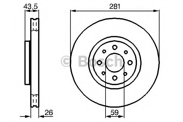 Гальмівні диски Alfa Romeo Mito; Chrysler Delta; Fiat Bravo Ii, Stilo; Lancia Delta Iii 1.3D-2.4 10.01-