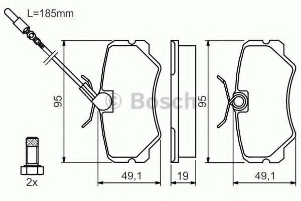 BOSCH - 0 986 492 090 - Торм колодки дисковые (пр-во Bosch)