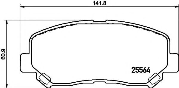 Гальмівні колодки дискові перед. Mazda Cx-5 2.0/2.2D/2.5 11.11-