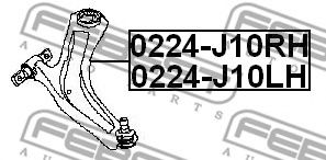 FEBEST - 0224-J10LH - РЫЧАГ ПЕРЕДНИЙ ЛЕВЫЙ NISSAN QASHQAI J10F 2006-