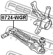 FEBEST - 0724-WGR - Важіль перед. л/п Opel Agila 9/00- Suzuki Ignis 9/03-