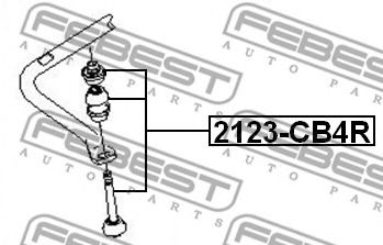 FEBEST - 2123-CB4R - Тяга стабілізатора задня Ford C-Max I/Focus/Volvo C30 (MK) 06-