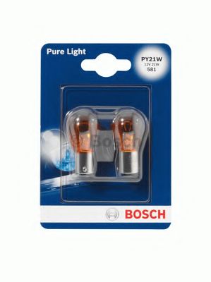 BOSCH - 1 987 301 018 - Лампа розжарювання PY21W 12V 21W BAU15s (blister 2шт) (вир-во Bosch)