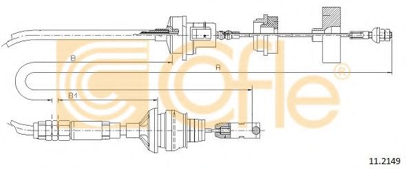 COFLE - 11.2149 - Трос зчеплення Citroen Berlingo Diesel all (mod.) 97- 655