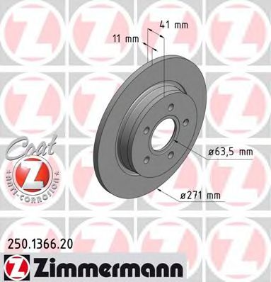 Диск гальмівний задній  Ford Focus 1,0-2,0 11-