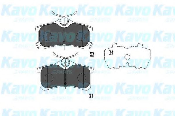 KAVO PARTS - KBP-9017 - Тормозные колодки задн. Avensis/Corolla 97-03 1.4-2.0