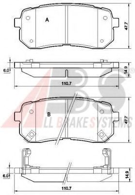 Гальмівні колодки дискові зад..Hyundai H-1 2.5CRDI 01-08/IX 55 3.0 08-