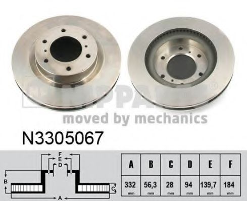 NIPPARTS - N3305067 - Диск гальмівний