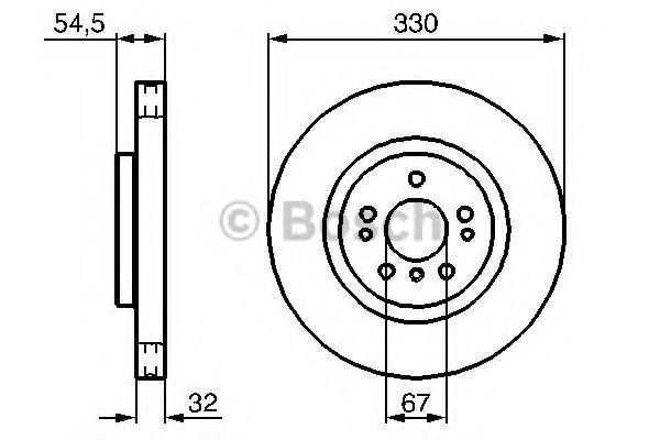 BOSCH - 0 986 479 269 - Гальмівний диск перед.. DB M-Clas 164 3.0CDI 06-