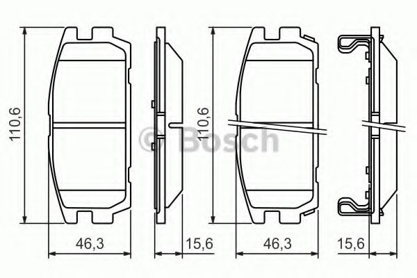 Колодки зад. Hyundai Terracan 2.5 TDIC