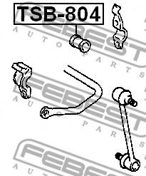 FEBEST - TSB-804 - Ø14mm Втулка стабілізатора зад. Toyota/Lexus RX330/350