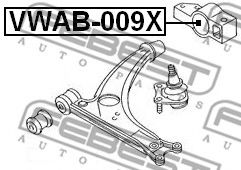 FEBEST - VWAB-009X - С/блок перед. важеля лів/прав VW Passat 1.4-3.6 08.10-12.14