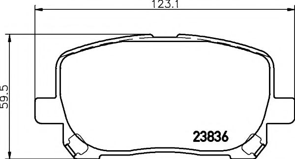 TEXTAR - 2383601 - Гальмівні колодки TOYOTA Avensis/Corolla/Matrix "F "01-14