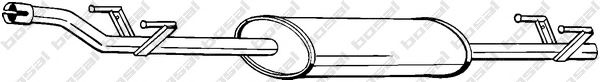 BOSAL - 288-231 - Труба глушника  Sprinter CDI (00-) bez katalizatora