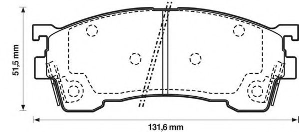 Гальмівні колодки дискові перед. Mazda 626  91-97, MX-6  91-97, Xedos 6  92-99