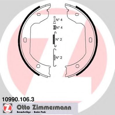ZIMMERMANN - 10990.106.3 - колодки гальмівні барабанні к-кт
