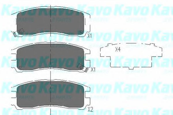 KAVO PARTS - KBP-5509 - Колодки тормозные задние Galant/Pajero 92-