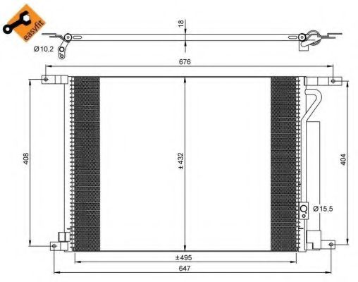 Радіатор кондиціонера Chevrolet  AVEO (T250. T255) 05-