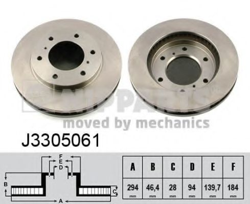 NIPPARTS - J3305061 - Диск гальмівний