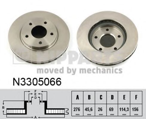 Диск гальмівний перед. Mitsubishi Lancer 1.5-2.4 08-