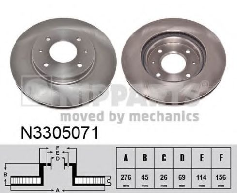 Диск гальмiвний перед. Mitsubishi Carisma 95-/Galant 94-