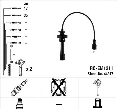 К-кт проводів в/в Mitsubishi Outlander 2.0  03-06