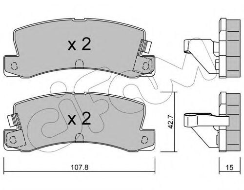 CIFAM - 822-161-2 - Колодки гальмівні задн. Avensis/Corolla/Camry/Corona/Celica/Carina/RX/ES 87-07