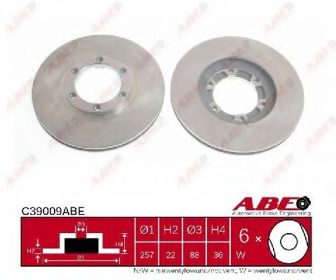 ABE - C39009ABE - Тормозной диск (Тормозная система)