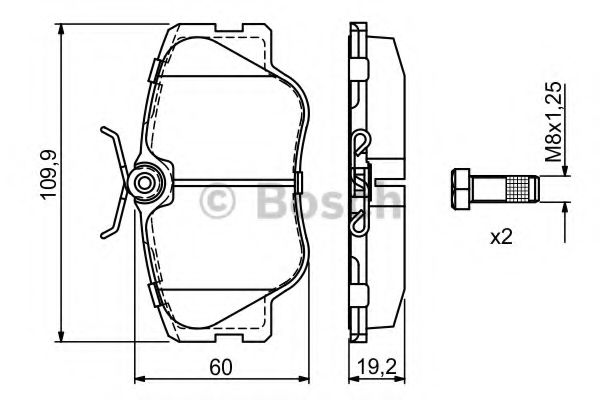 BOSCH - 0 986 469 410 - Гальмівні колодки дискові перед. DB W124 85-93 /201 16v 85-