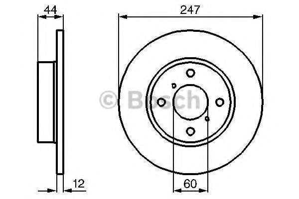 BOSCH - 0 986 478 729 - Гальмівний диск