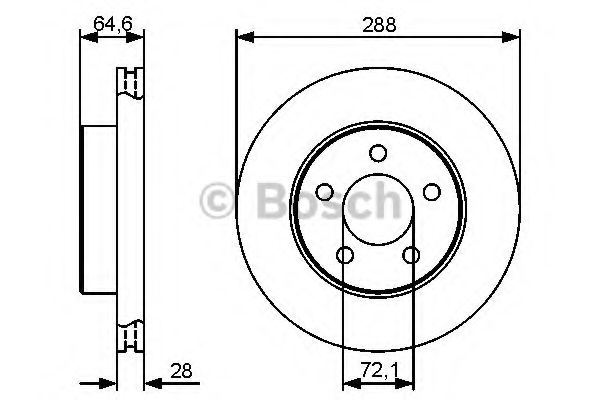 BOSCH - 0 986 479 461 - Диск гальмівний