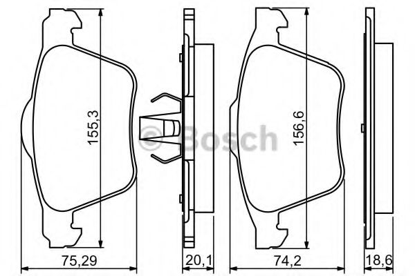 BOSCH - 0 986 494 245 - Колодка торм. диск. VOLVO S80 передн. (пр-во Bosch)